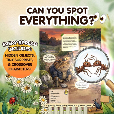 The Secret Jobs of Backyard Creatures by Claire Monroe – Full-Color Illustrated Nature Encyclopedia for Kids Ages 6–10
