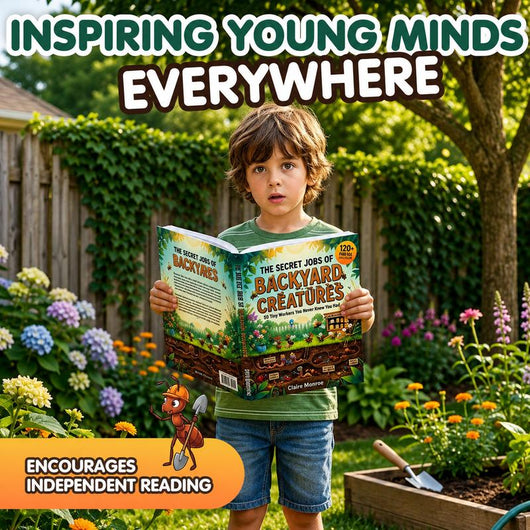The Secret Jobs of Backyard Creatures by Claire Monroe – Full-Color Illustrated Nature Encyclopedia for Kids Ages 6–10