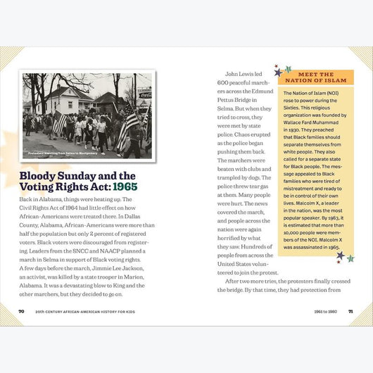 20th Century African American History for Kids: The Major Events that Shaped the Past and Present by Margeaux Weston